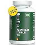 Magnesium Komplex - 180 Kapseln (6 Monate), 5 in 1, 807 mg je Kapsel, davon 400mg elementares Magnesium, Magnesium: Bisglycinat, Citrat, Malat, Taurate, Oxid, Vegan, in Deutschland Produziert