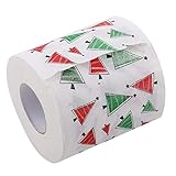 Farbiges Toilettenpapier mit Weihnachtsmann-Motiv, bedruckt, Weihnachtsmann, Weihnachten, Küche, Esszimmer und Bar, Mikrofaser-Waschlappen (A, Einheitsgröße)