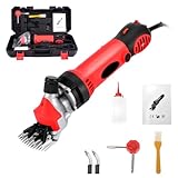 Schafschermaschine, 900W Elektrische Schafschermaschine mit 6 Gang Einstellbar, Max 2800U/Min Professionelle Schafschere mit Koffer, 13 Zähne Gerade Klinge, 3M Netzkabel, für Schafe Alpakas Ziegen