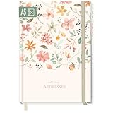 paper&you® Adressbuch A5 mit Register A-Z [Wild Blossoms] Buch für Kontakte, Geburtstage & Passwörter - nachhaltig & klimafreundlich