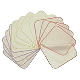 avo + cado Einlagige Flanellwaschlappen aus Bio-Baumwolle - 15 Stück - Mehrweg Baby Waschlappen als Ersatz für Feuchttücher - Kleine waschbare mini Baumwolltücher (Farbe: Flieder)