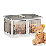 Aufbewahrungsbehälter mit Rollen, geräumig, stapelbar, zusammenklappbar, mit Rollen, für Küche, Wohnzimmer, Schlafzimmer, Schrank, Büro, Schlafsaal, Wohnung oder Garage