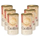 Caotina White weiße Trinkschokolade - Kakao-Pulver für heiße Schokolade mit weißer Schweizer Schokolade - feinster Cacao nachhaltig und zertifiziert (6 x 500g)