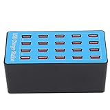 Ejoyous USB Ladegerät, 20 Ports 100W/20A Desktop-USB-Ladestation mehrere geräte, USB Ladegerät Hub, USB Wandladegerät, USB Netzteil Stecker für Telefone Tablets und Andere Elektronik