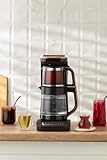 Karaca Teekocher Robotea Pro 4 in 1 sprechender Automatik-Teekocher Wasserkocher und Filterkaffeebrühmaschine 2500W, Black Copper