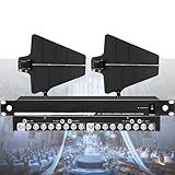 Nicvrea Mikrofonsignalverstärker, UHF-Antennenverteilung, UHF-Antennenstromverteilungssystem, Frequenzbereich 450–950 MHz, für Bühnenauftritte 16Input
