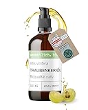 wesentlich. Bio Traubenkernöl kaltgepresst | naturreine Premium Pflege für Haut und Haare | lichtgeschützt und plastikfrei in 100ml Braunglasflasche