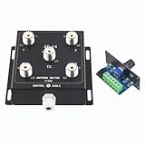 URPIZY AT-14 4-Wege-Koaxial-Fernantennenschalter für Amateurfunk, 1,8-60 MHz, 500 W PEP, +12 V Steuerspannung, SO-239-Anschluss