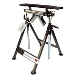 Lemodo Multifunktions Arbeitsbock, 4 Funktionen, V Rollenbock höhenverstellbar 83-129 cm, Klappbock, Montagebock klappbar, Kugelauflage, Gestell aus Stahl, ideal für Montage, Sägen, Fräsen (2 Stück)