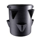 Erdbeer-Pflanztasche | Erdbeer-Pflanztasche | Erdbeer-Pflanztasche | Erdbeer-Pflanzsack mit 7 seitlichen Pflanztaschen, Erdbeertopf mit Griff, Erdbeerpflanztasche für Draußen und Drinnen