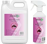 INSIGO 2L + 500ml Motten-Spray, hochwirksames Motten-Mittel auf Wasserbasis, hinterlässt Keine Flecken, geruchlos, brennt Nicht, ätzt Nicht und ohne Treibgase, mit Schnell- und Langzeitwirkung