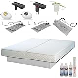 Wasserbett Bett SET Softside DUAL ohne Podest/Sockel – hochwertiges Doppelbett mit Wasserbettmatratzen & Komfortausstattung – inkl. Pflegeset & Befüllschlauch – für gesunden Schlaf – 180x200 cm F4