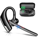 New bee Bluetooth Headset Wireless V5.2 mit 80h Spielzeit Bluetooth Freisprech Headset mit CVC 8.0 und ENC Dual Mic Headset Kabellos für Büro/Geschäft/Fahren