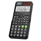 OSALO Wissenschaftlicher Taschenrechner 401 Funktion 10+2 Stellen Display Solar und Batterie Rechner Schutzhülle für Schule Schwarz (OS 991MS 2nd Edition)