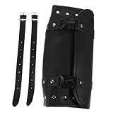 Abaodam Motorrad Satteltasche aus Langlebigem Pu Leder Werkzeug Organizer mit Robustem Schutz Vielseitige Motorradtasche für Lenker und Gabel Wetterfest für Werkzeug und Reisezubehör