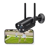 GNCC Überwachungskamera Aussen 2K, Kamera Überwachung Aussen, WLAN Kamera Outdoor, Bluetooth-Verbindung, Audio & Bewegungserkennung, Nachtsicht, 2-Wege-Audio, Cloud/SD, IP65 Wasserdicht, 2,4 GHz