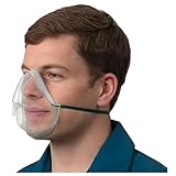 Sauerstoffmaske mit mittlerer Konzentration für Erwachsene, umweltfreundlich, PVC-frei, hervorragender Komfort mit weichem Dichtungsmaterial, klares, starres Design, verlängertes Kinn und