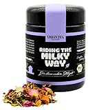 Urban Tea Factory | Bio Teemischung | Riding the Milkyway | Der etwas andere Bio Stilltee im Violettglas | 60g | loser Premium Bio-Tee | 100% natürlich | vegan