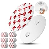 Magnethalterung für Sicherheitsmelder, 6 Stück Selbstklebende Magnethalterung für Rauchmelder Ø 70mm, Selbstklebende Magnetpads, 3M Klebepads mit Magnet Befestigung, Halter für Feuermelder, Gasmelder
