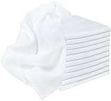 NatureMark® 10er Pack Mulltücher | Mullwindeln | Stoffwindeln 100% Baumwolle | Premium QUALITÄT Farbe: Weiß ca. 70x70 cm