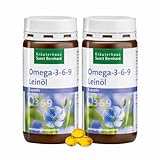 Sanct Bernhard Omega-3-6-9 Leinöl-Kapseln | 2 x 180 Stück