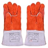 QQNQQ Arbeitshandschuhe, Gartenhandschuhe, dornenfeste, latexbeschichtete Handschuhe, rutschfeste, langärmelige, stichfeste Rosenhandschuhe, aus Rindsleder, Herren- und Damen-Gartenhandschuhe(Large)
