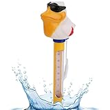 Pool -Thermometer -Temperaturmesser Cartoon Entenform mit Schnur für Schwimmbad Spa Whirlbaum Teichstil2