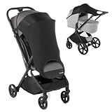 Jané Universal Sonnensegel mit UV Schutz 50+ für Kinderwagen Babywanne, Baby Sonnenschutz, Sonnenverdeck, Sonnendach, Sonnenschutz für Babys, Schwarz