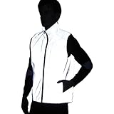 NewL männer frauen 3 mt reflektierende weste jacke casual hiphop windjacke nacht sportlich mantel fluoreszierende kleidung (M)