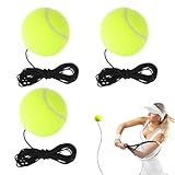 3 Stück Tennisball Mit Schnur,Tennis Trainer,Tennistrainer,Tennisball Mit String Tennis Trainer Ersatzball Ausrüstung,Für Tennistrainer, Tennisbälle Mit Schnur Für Erwachsene, Anfänger, Training