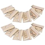 Vlando 2025 Reise Schmucktasche, Schmuckbeutel Klein, Transparente Samtbeutel-Reißverschlusstaschen, Organzasäckchen, Schmuck-Etui für Frauen, Mädchen, Geschenk, 12 Stück