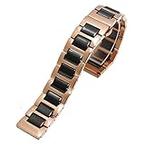 SHZZHS Für Frauen und Männer Keramikarmband Edelstahl-Kombinationsarmband 12 14 15 16 18 20 22 mm Armband Modeuhr Armbanduhrenarmband