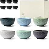 KIVY Müslischalen Keramik - 6 x 850ml - Große Bowls für Müsli & Suppen - Suppenschüssel - Bowl Schüssel Groß - Müslischüsseln - Suppenschalen Set - Schalen Set - Müsli Schüssel Keramik