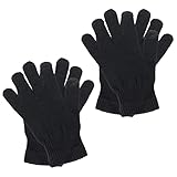 Sibba Kaltwetter-Touchscreen Fingerhandschuhe 2 Paar Winter Touchscreen Fäustlinge Schwarze Handschuhe Outdoor Reiten Warme Handschuhe für Männer und Frauen Schwarz Einheitsgröße