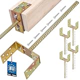 KOTARBAU® 4er Set U-Pfostenträger 0-160 mm Breitverstellbar Stange 400 mm Verzinkt Stahl Pfostenträger Verstellbar Betonanker für Holzpfosten Einbetonieren Pfostenträger zum Einbetonieren Pfostenanker