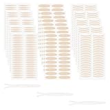 Prasacco 720 Stück Doppel Augenlidband, 3 Stile Hautfarbene Schlupflider Stripes Wasserfestes Schlupflider Tapes Unsichtbares Doppelte Augenlid Stripes mit 3 Y-Förmige Gabelstangen