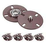 QUARKZMAN 5 Stück Druckknöpfe, Metall Unsichtbare Schnalle Befestiger Druckknöpfe für Kleidung Leder Nähen (Karamell, 21mm)