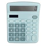 Gvolatee Taschenrechner, Tischrechner mit 12-Stelligem Großem LCD-Display, Mini Taschenrechner Standard Funktion für Büro, Zuhause und Schule, Tischtaschenrechner mit Großem Tasten, Blau