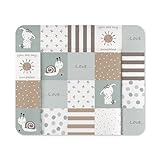 Julius Zöllner Wickelauflage Softy 75x75 cm - Wickelunterlage - wasserdicht und abwischbar - Made in Germany – Oeko-Tex Standard 100 – Patch blue