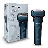 Panasonic Series 700 ES-ALT4B 3-Klingen-Nass- & Trocken-Rasierer für Männer, tragbar, kabellos, wasserdicht, Bartdichtesensor, flexibler Rasierkopf, ausklappbarer Trimmer, Dunkelblau