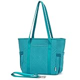 WANDF Lunch-Tasche für Frauen Auslaufsichere wiederverwendbare Lunch-Tragetasche mit Nasstasche Isolierte Lunchbox für Arbeit, Schule, Picknick im Freien (Blau)