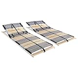 Generisch Lattenroste 2 STK. mit 42 Latten 7 Zonen 80x200 cm,jiangboyue-3051428