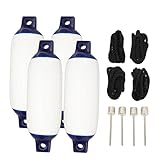 Rhawuy Bootsstoßstangen 10x30 Zoll |Robuste PVC-Schiffsschutzvorrichtungen mit 2 m langem Seil |Dockschutz für Yachten/Fischerboote/Pontons |Sonnenlicht- und substanzbeständig