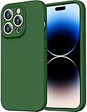 ALOFOX Magnetische Schutzhülle für iPhone 14 Pro, kompatibel mit MagSafe, weiches kratzfestes Mikrofaserfutter, stoßfeste Silikon-Schutzhülle für Herren, Damen, Mädchen, 15,5 cm, Alfalfa-Grün