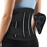 COTOM Rückenstützgürtel Rückenbandage Mit Metallstütze und 3D Lendenpolster Herren und Damen Atmungsaktive Rückengurt Linderung von Rückenschmerzen（L）
