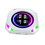 GMBYLBY Runder Wasserkühlungsbildschirm, USB-C-Verbindung, Computer-Temperaturüberwachung, dynamische 360°-Ansicht, für Custom-PC-Gehäuse, USB-Strom-GPU/CPU-Temperaturanzeige