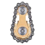 Fdit Abnehmbares Fingerspitzen-Gyroskop-Ketten-Spielzeug aus Edelstahl mit Sechskant-Schraubendreher-Zahnrad-Ketten-Gyroskop-Angstlinderungs-Gyroskop-Spielzeug (Vergoldetes Zahnrad)