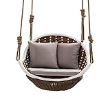 Hammock Verandaschaukel, Hänge Cotton SeilMacrame Stühle for Outdoor & Indoor, Garten Terrasse, Balkon, Wohnzimmer Schaukelsitz, Max
