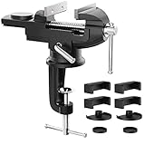 Housolution 360° Drehbar Schraubstock mit Amboss und Achse, 3 Zoll 75 mm Spannweite Tischschraubstock Fixieren Feststehend von Werkstück für Werkbank Ingenieur Werkbank - Schwarz