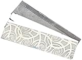 Pracht Creatives Hobby 7074-20925 Verzierwachsplatten Mix grau / silber, 3 halbe Wachsplatten, ca. 200 x 50 x 0,5 mm und ein Wachsstreifen, zum Modellieren und Verzieren von Kerzen